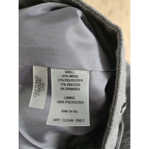 NWT CALVIN KLEIN WOMEN'S THE MADISON SLIM LEG GREY PANTS TROUSERS - Picture 8 of 8